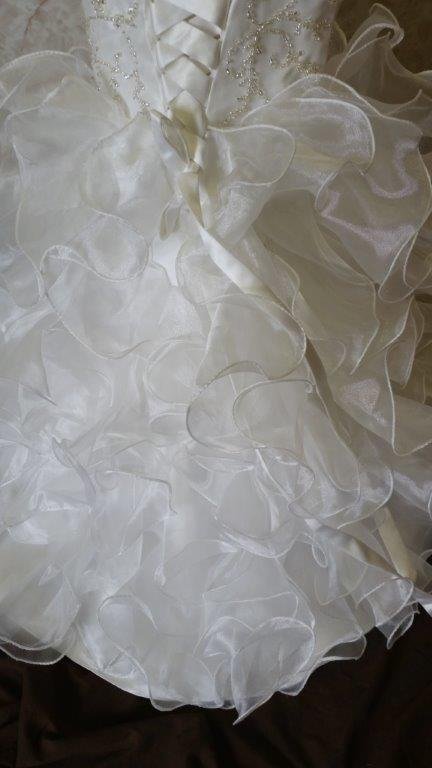ruffled organza skirt
